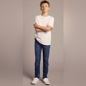 Skinny blue denim jeans